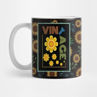 Vintage 70's Hippy Sunflower Child Peace Love Mug